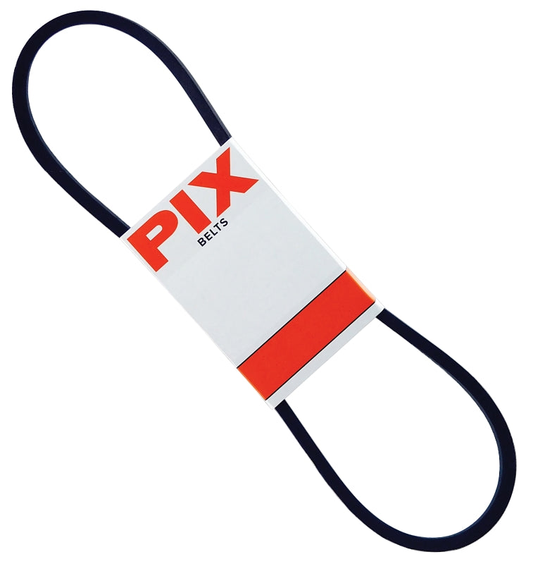 PIX A54/4L560 V-Belt, 56 in Outside Circumference, Molded Cog, 1/2 in W, Black