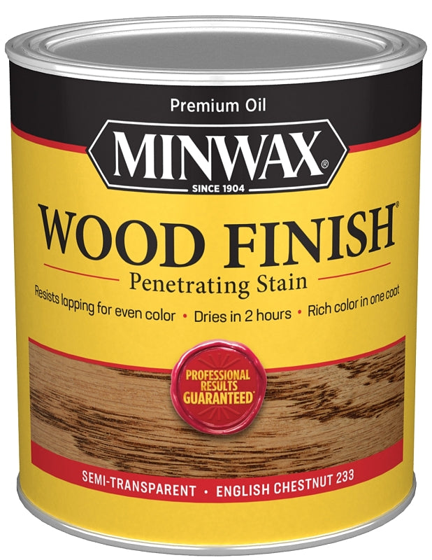 Minwax 700444444 Wood Stain, English Chestnut, Liquid, 1 qt Can