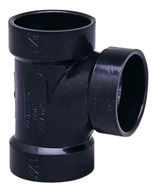 IPEX 027081 Sanitary Pipe Tee, 1-1/2 in, Hub, ABS, SCH 40 Schedule, For: Drain, Waste and Vent System