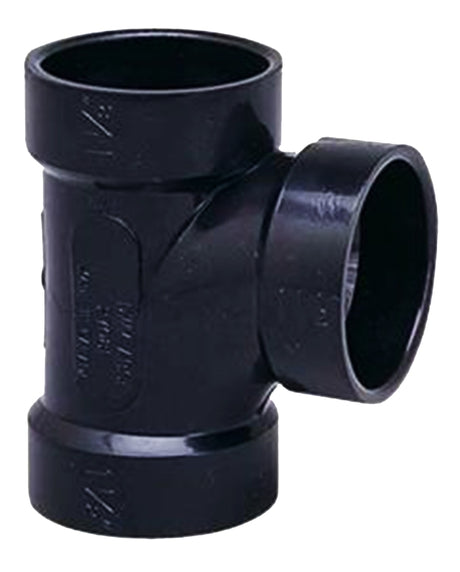 IPEX 027081 Sanitary Pipe Tee, 1-1/2 in, Hub, ABS, SCH 40 Schedule, For: Drain, Waste and Vent System
