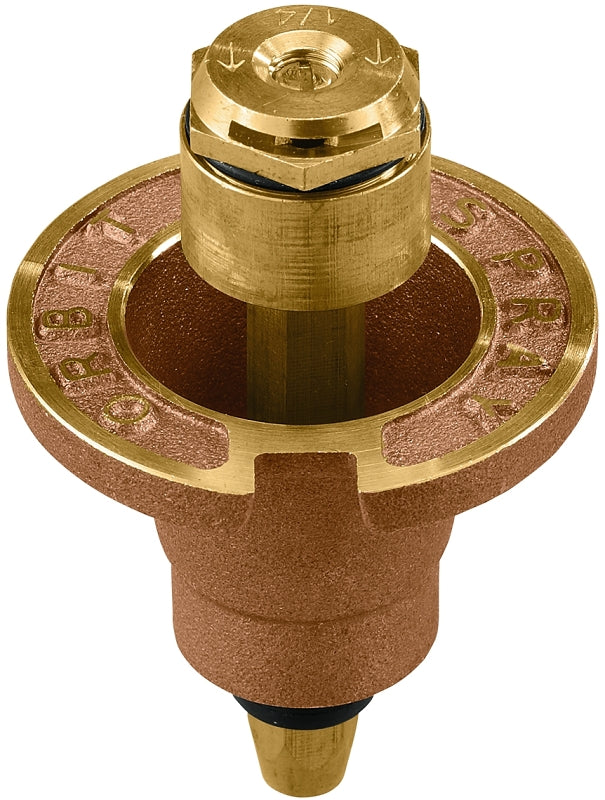 Orbit 54072 Sprinkler Head with Nozzle, 0.75 gpm, 1/2 in Connection, FNPT, 15 ft, Brass, Pack of 25