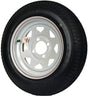 MARTIN Wheel DM412B-4I Trailer Tire, 1120 lb Withstand, 4 in Dia Bolt Circle, Rubber