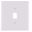 Leviton Antimicrobial Powder Coated White 1 gang Thermoset Plastic Toggle Wall Plate 1 pk