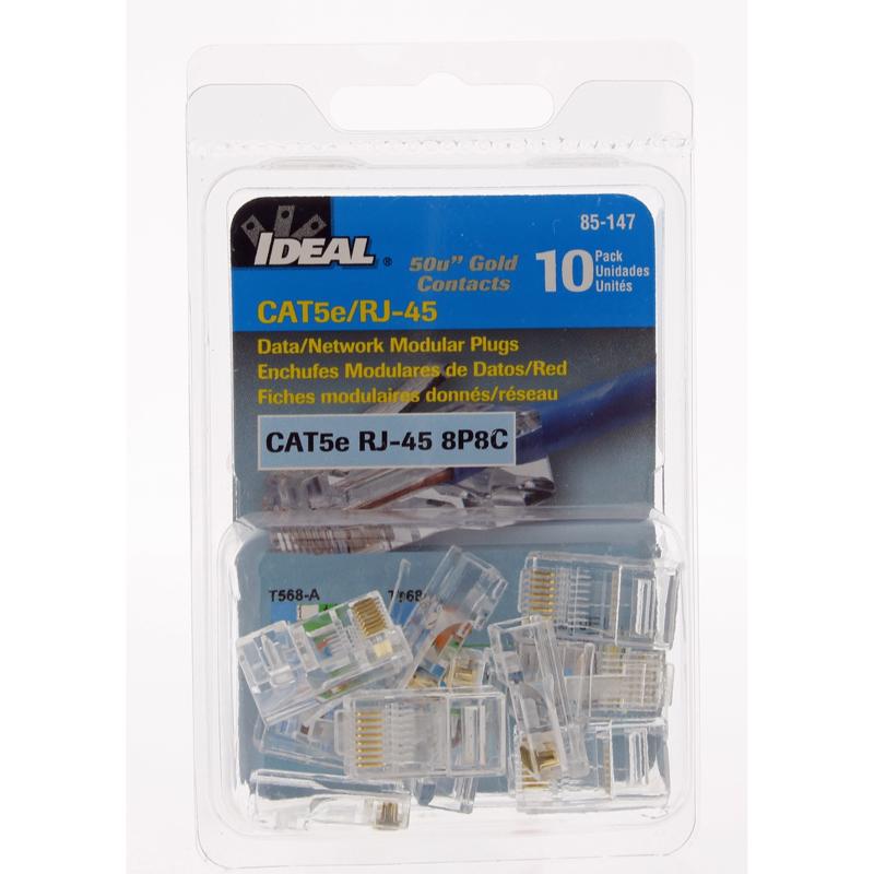 Ideal Industries RJ-45 Modular Plugs 100 ohm 100 MHz 10 pk