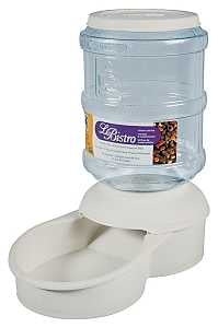 PetMate 24491 Replendish Pet Feeder, 5 lb Volume, Plastic, Grey/Clear