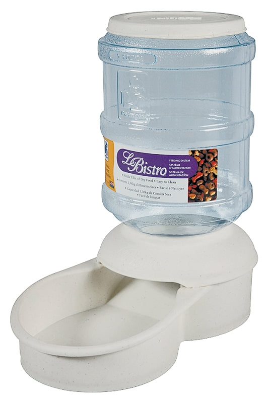 PetMate 24491 Replendish Pet Feeder, 5 lb Volume, Plastic, Grey/Clear