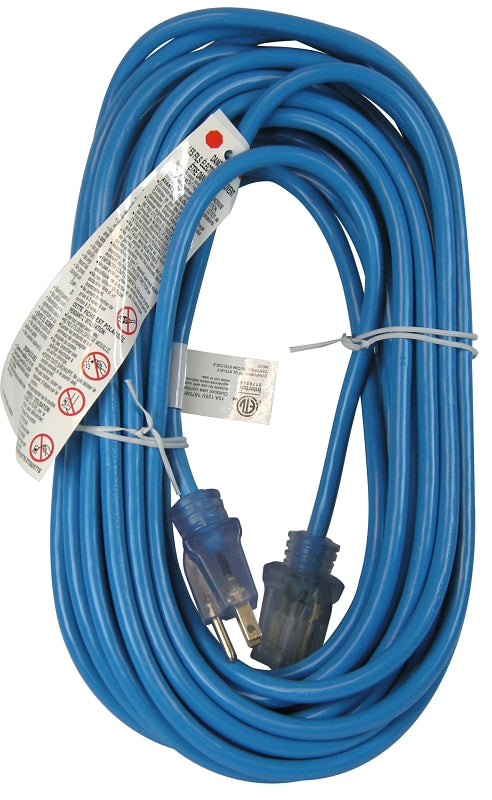 PowerZone ORCW511730 Extension Cord, 14 AWG Cable, 5-15P Grounded Plug, 5-15R Grounded Receptacle, 50 ft L, 125 V