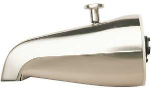 Plumb Pak PP825-31BN Bathtub Spout, 16.9 in L, 4-3/8 in W, 8 in H, 3/4 in Connection, IPS, Brushed Nickel