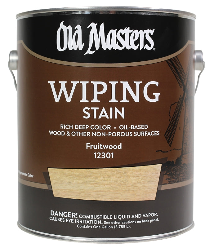 Old Masters 12301 Wood Stain, Fruitwood, Liquid, 1 gal, Can, Pack of 2
