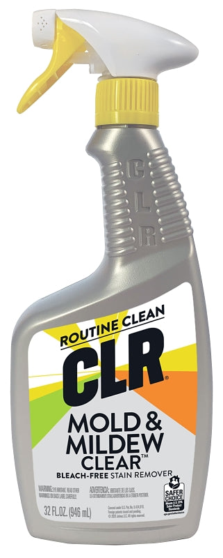 CLR CMM-6 Bleach-Free Mold and Mildew Stain Remover, 32 oz, Liquid, Water White