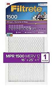 FILTER AIR 1500MPR 16X25X1IN, Pack of 4