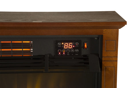 Comfort Glow Real Flame QF4570R Electric Fireplace, 29 in OAW, 11 in OAD, 22.7 in OAH, 4600 Btu Heating