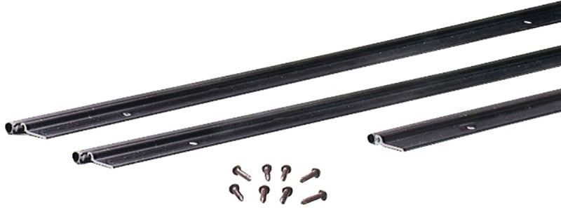 M-D 68437 Jamb Weatherstrip Kit, 7/8 in W, 1/4 in Thick, Aluminum/Vinyl, ADA Compliant