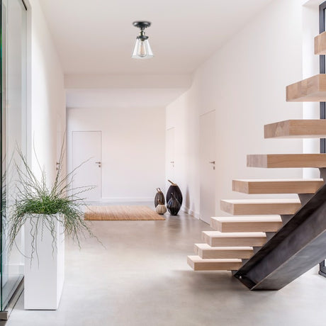 Globe Electric Jackson 9.36 in. H X 6.5 in. W X 6.5 in. L Antique Brass Bronze Ceiling Fixture