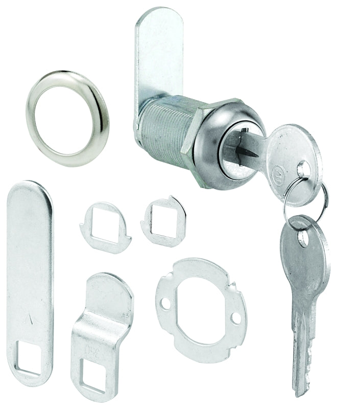 Defender Security U 9945KA Drawer and Cabinet Lock, Keyed Lock, Y11 Yale Keyway, Stainless Steel, Chrome-Plated