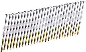 Senco GL24ASBS Series Collated Nail, Plastic Strip Collation, 2-3/8 in L, Steel, Galvanized, Full Round Head, Ring Shank