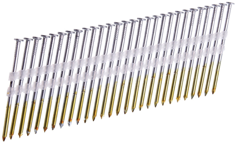 Senco GL24ASBS Series Collated Nail, Plastic Strip Collation, 2-3/8 in L, Steel, Galvanized, Full Round Head, Ring Shank