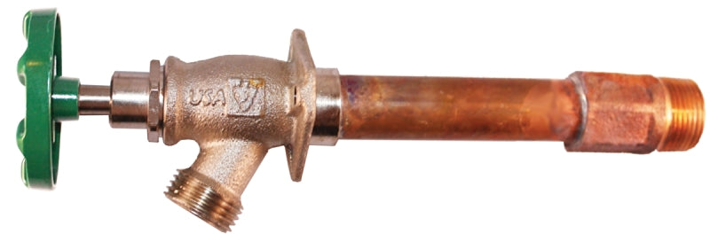 Arrowhead Brass 455-04LF Frost-Free Standard Wall Hydrant, 4 in L, 1/2, 3/4 x 3/4 in, FIP/MIP x Male Hose, 125 psi