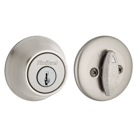 Kwikset 66015RCLRCSK3BX Deadbolt, Metal, Satin Nickel, 2-3/8 to 2-3/4 in Backset, Pack of 3