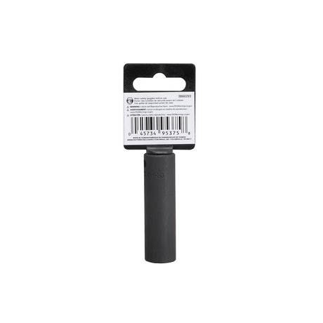 Vulcan MT6580142 Deep Impact Socket, 12 mm Socket, 3/8 in Drive, Deep Drive, 6-Point, Chrome Molybdenum Steel