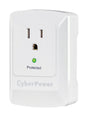 CyberPower Essential 0 ft. L 1 outlets Wall Tap White 900 J