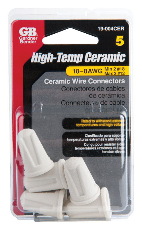 Gardner Bender High Temp Ceramic Wire Connectors 35/64 in. D 5 pk