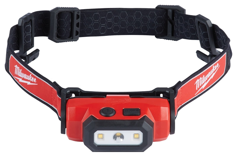 Milwaukee REDLITHIUM 2163-21 USB Hard Hat Headlamp, 100, 400, 600 Lumens, 5, 9, 20 hr Run Time