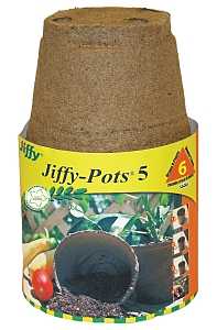Jiffy JP506 Round Peat Pot, 6 PK