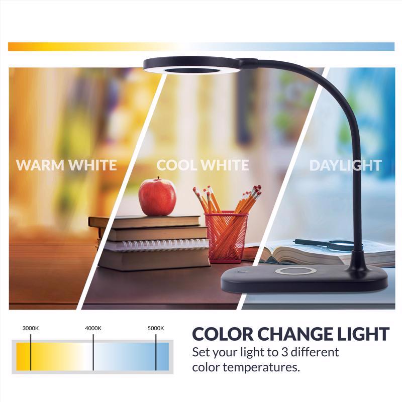 Newhouse Lighting Zlata 12 in. Black Desk Lamp