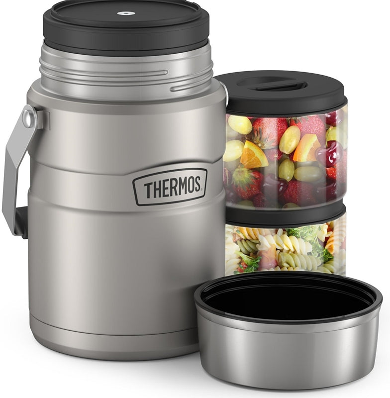 Thermos BIG BOSS STAINLESS KING SK3030MSTRI4 Vacuum Insulated Food Jar with Inner Container, 47 oz Capacity, 5.3 in L