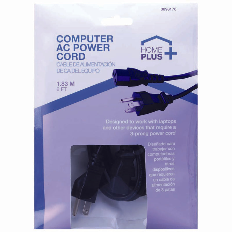 Home Plus 6 ft. L AC Power Cord