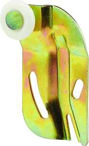 Prime-Line N 6508 Roller Assembly, 3/4 in Dia Roller, 1/4 in W Roller, Nylon, Brown, 1-Roller