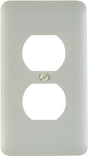 Amerelle 935DW Receptacle Wallplate, 5 in L, 2-13/16 in W, 1 -Gang, Steel, White