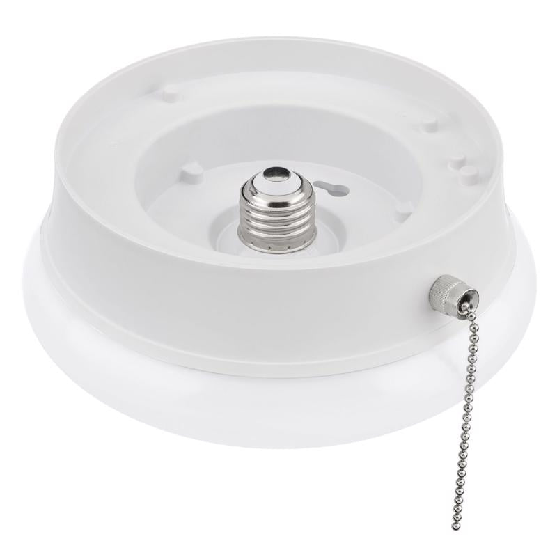 ETI 3.58 in. H X 7 in. W X 7 in. L White LED Ceiling Spin Light