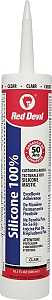 Red Devil 00113CA Silicone Sealant Caulk, Clear, 9 oz Cartridge, Pack of 12