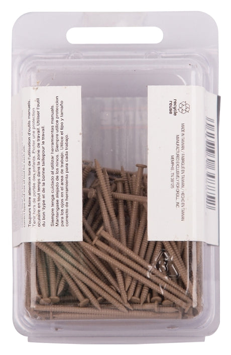 ProSource NTP-088-PS Panel Nail, 15D, 1-5/8 in L, Steel, Painted, Flat Head, Ring Shank, Oak, 171 lb, Pack of 5