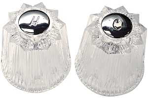 Danco 88445 Faucet Handle, Large Windsor, Specifications: 2.65 in OD, 2-3/8 in Dia Base, Acrylic