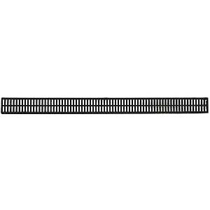 NDS 543 Mini Channel Grate, 3 ft L, 2-3/4 in W, 1/4 x 5/16 in Grate Opening, Polypropylene, Black, Pack of 12