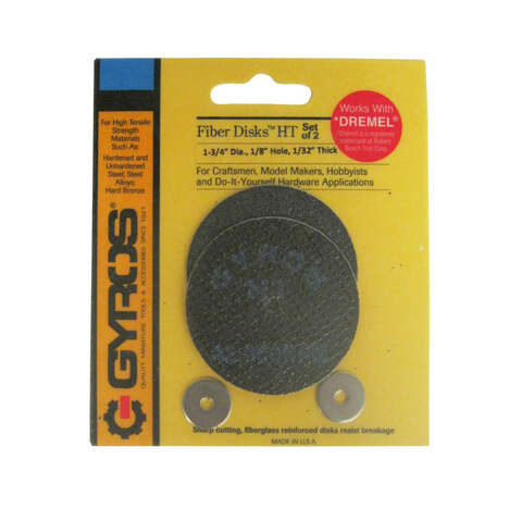 Gyros Tools Fiber Disks HT 1-3/4 in. D X 1/8 in. Fiberglass High Tensile Strength Cutting Disc 2 pc