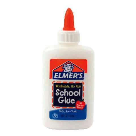 Elmer's Super Strength Polyvinyl acetate homopolymer Clear School Glue 4 oz, Pack of 12