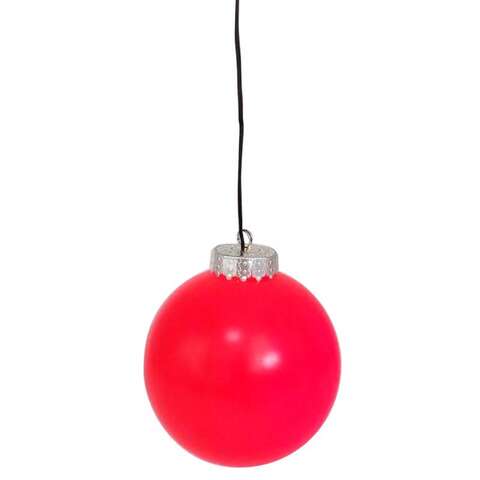 Celebrations Blue LED Red Ornament 5 in. Hanging Decor