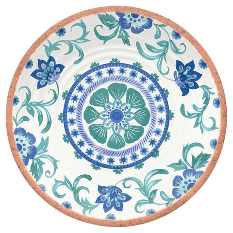 TarHong Multicolored Melamine Artisan Salad Plate 1 each