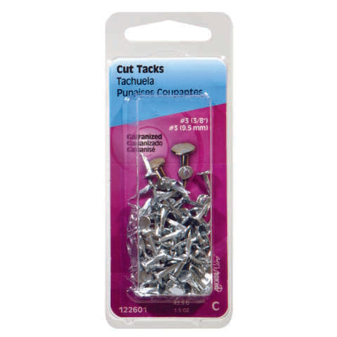 HILLMAN No. 12 X 11/16 in. L Galvanized Silver Steel Cut Tacks 1.75 pk, Pack of 6