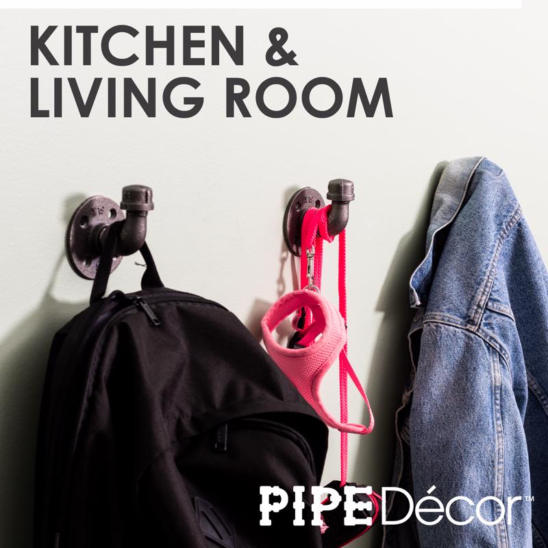 STZ Industries 3/8 in. FIP each X 3/8 in. D FIP Black Malleable Iron 3 in. L Pipe Hook