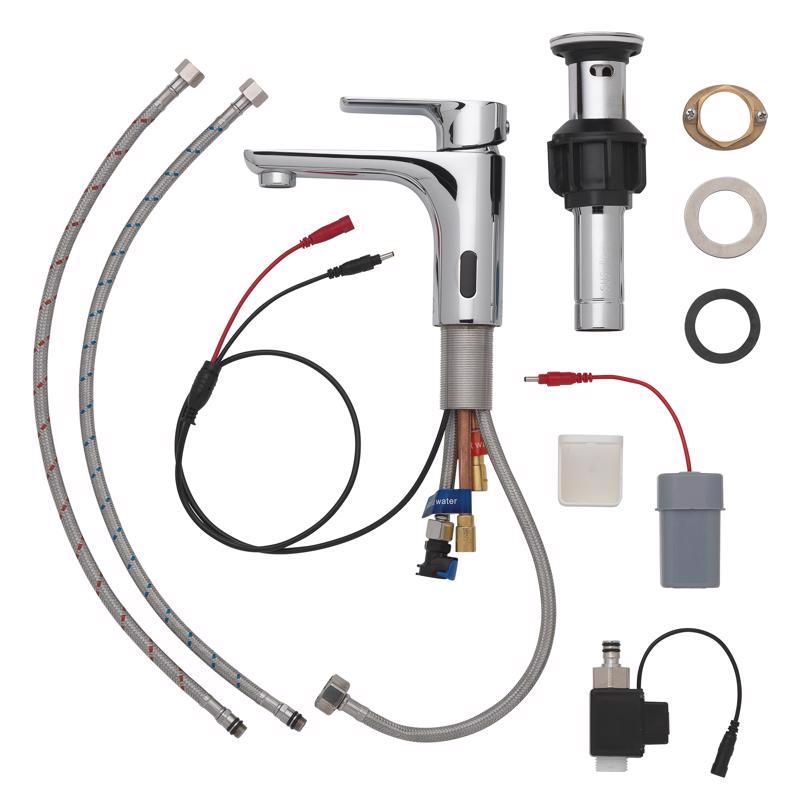 Homewerks Chrome Motion Sensing Modern Single-Handle Bathroom Sink Faucet 2 in.