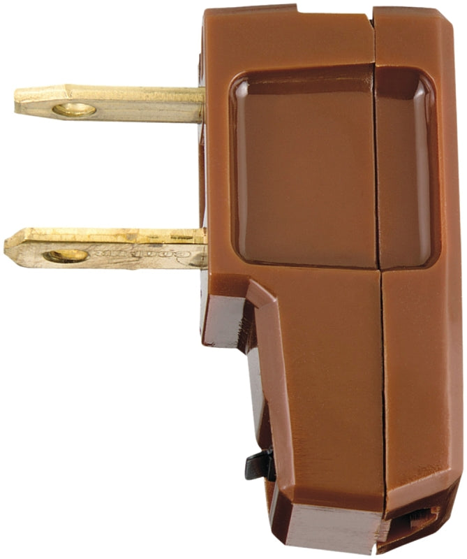 Eaton BP2600-6B-L Electrical Plug, 2-Pole, 15 A, 125 V, NEMA: NEMA 1-15, Brown