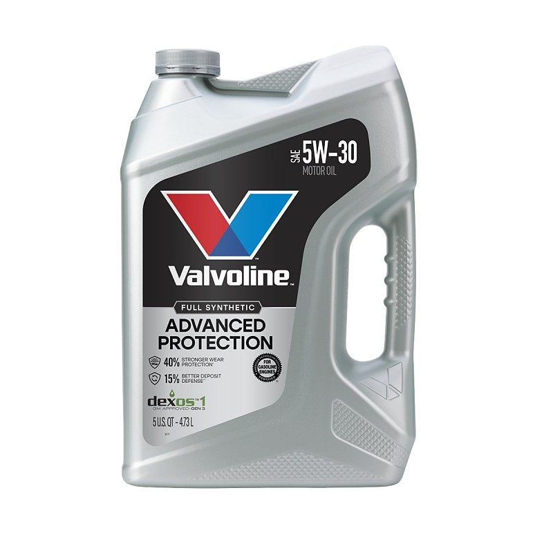 Valvoline 881164 Advanced Full Synthetic Motor Oil, 5W-30, 5 qt Bottle, Pack of 3