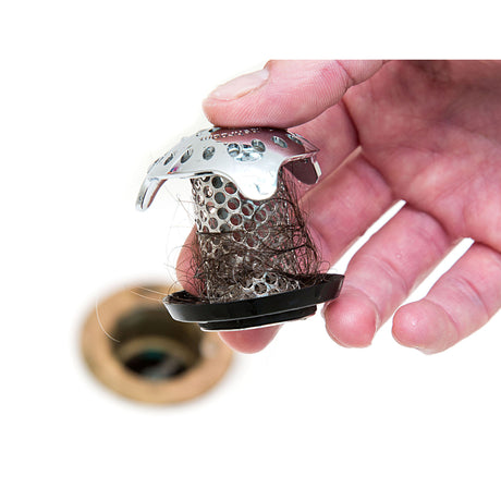 TubShroom Ultra Edition 1.5 in. Chrome Stainless Steel Hair Catcher