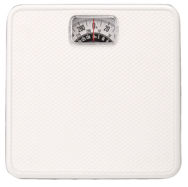 Taylor 20004014EXP Bathroom Scale, 300 lb Capacity, Analog Display, Steel Housing Material, White, 10-1/2 in OAW