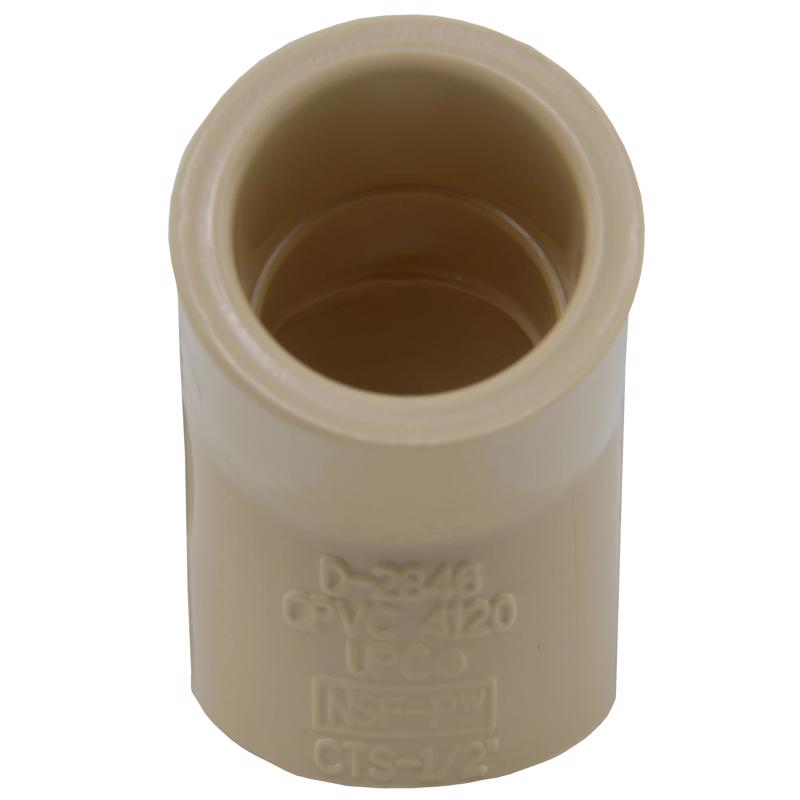 Charlotte Pipe 1/2 in. Socket X 1/2 in. D Socket CPVC 45 Degree Elbow 1 pk, Pack of 25